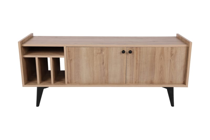 EDIRNEKAPIS Tv-bänk 150 cm Natur/Svart - Möbler - Vardagsrum - Tv-möbler & mediamöbler - Tv-bänkar