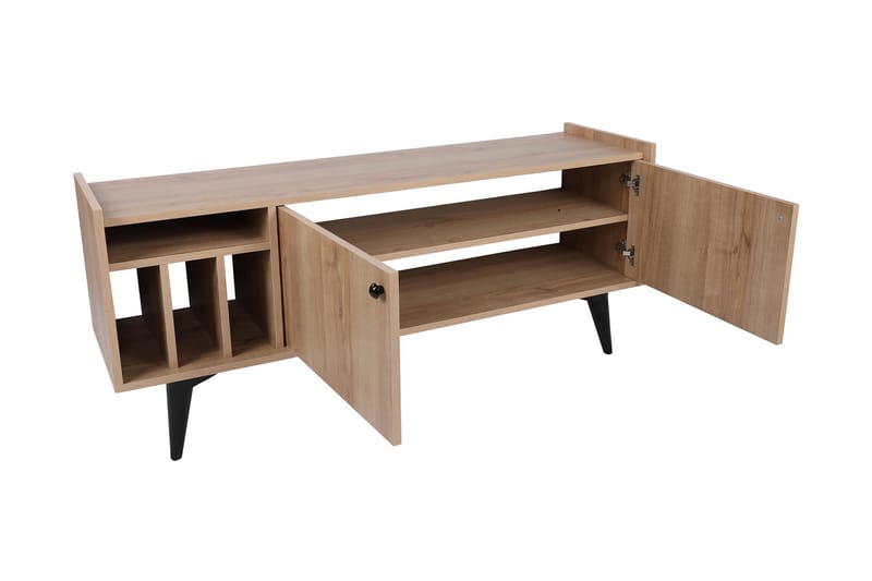 EDIRNEKAPIS Tv-bänk 150 cm Natur/Svart - Möbler - Vardagsrum - Tv-möbler & mediamöbler - Tv-bänkar