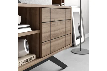 Einbeck Tv-bänk 130 cm - Svart/Mörkbrun - Möbler - Vardagsrum - Tv-möbler & mediamöbler - Tv-bänkar