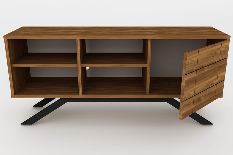 Einbeck Tv-bänk 130 cm - Svart/Mörkbrun - Möbler - Vardagsrum - Tv-möbler & mediamöbler - Tv-bänkar