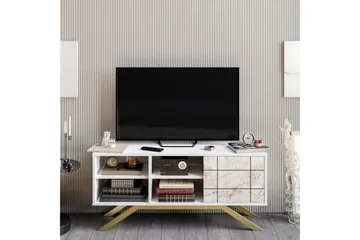 Einbeck Tv-bänk 130 cm - Vit/Guld - Möbler - Vardagsrum - Tv-möbler & mediamöbler - Tv-bänkar