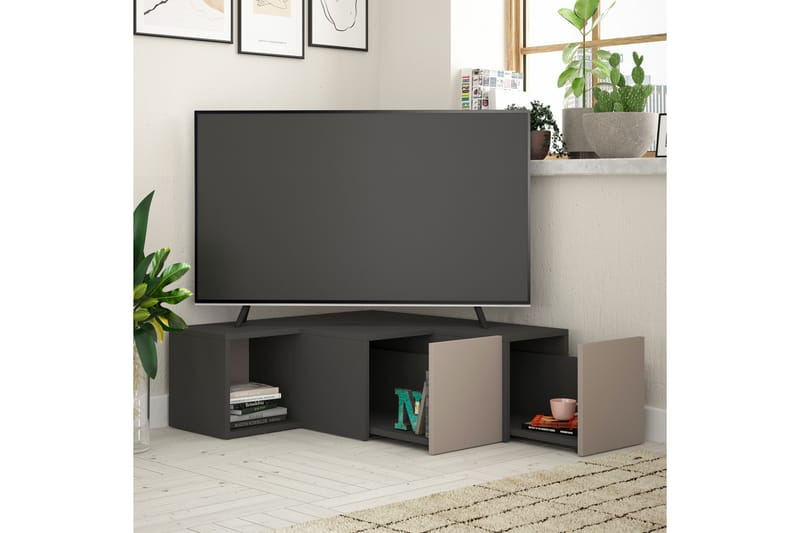ELDGARNSÖ TV-Bänk 92 cm Grå/Brun - Möbler - Vardagsrum - Tv-möbler & mediamöbler - Tv-bänkar