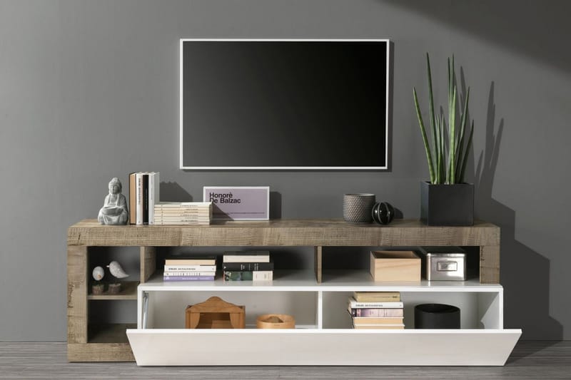 ELLERAU TV-bänk 42x184 cm Vit - Möbler - Vardagsrum - Tv-möbler & mediamöbler - Tv-bänkar