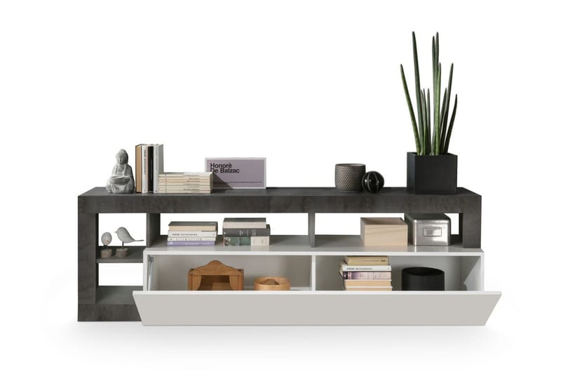 ELLERAU TV-bänk 42x184 cm Vit/Oxid - Möbler - Vardagsrum - Tv-möbler & mediamöbler - Tv-bänkar