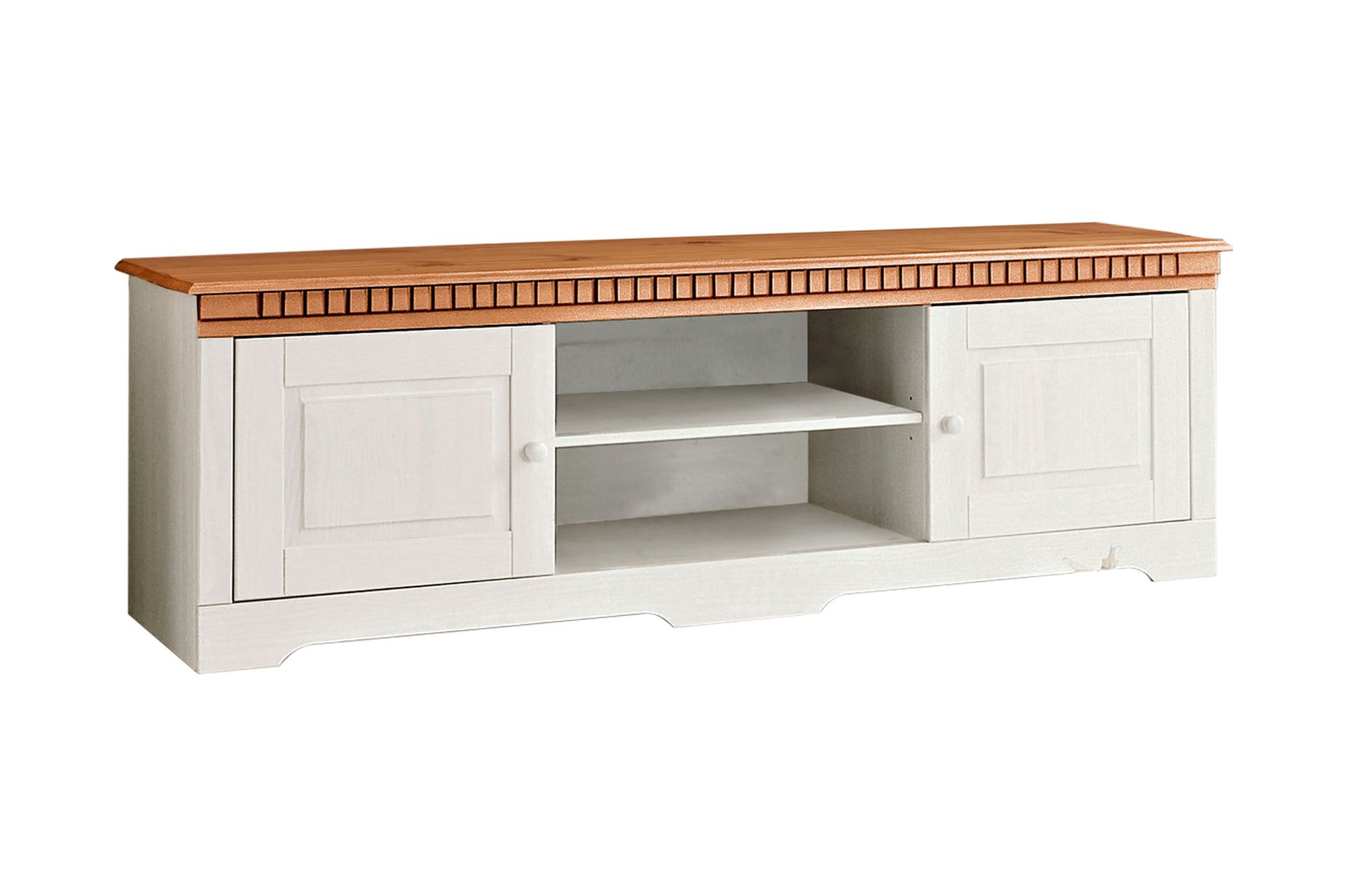 EMMITT TV-b&auml;nk 175 Vit/Brun - Vit/Brun