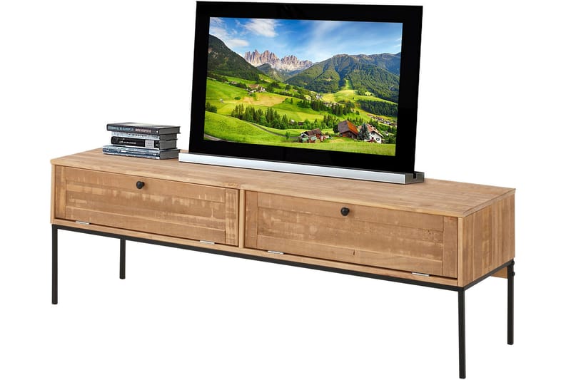 EMRAH TV-bänk 140 Natur/Svart - Möbler - Vardagsrum - Tv-möbler & mediamöbler - Tv-bänkar