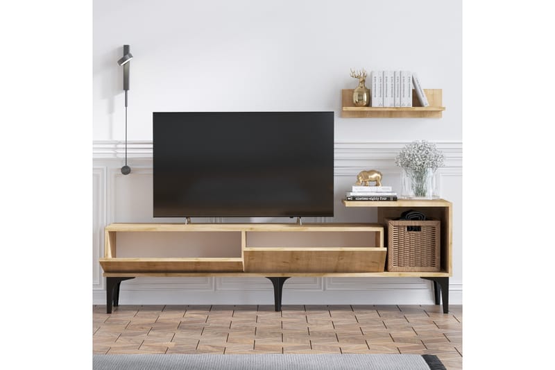 ERYLENS Tv-bänk 180 cm Natur/Vit - Möbler - Vardagsrum - Tv-möbler & mediamöbler - Tv-bänkar