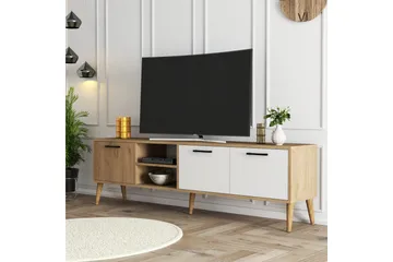 Essexa Tv-bänk 180x35 cm Brun/Vit - Möbler - Vardagsrum - Tv-möbler & mediamöbler - Tv-bänkar