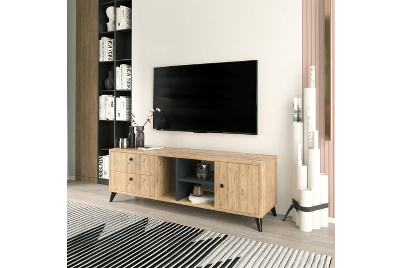 FAMRON Tv-bänk 150 cm Natur - Möbler - Vardagsrum - Tv-möbler & mediamöbler - Tv-bänkar