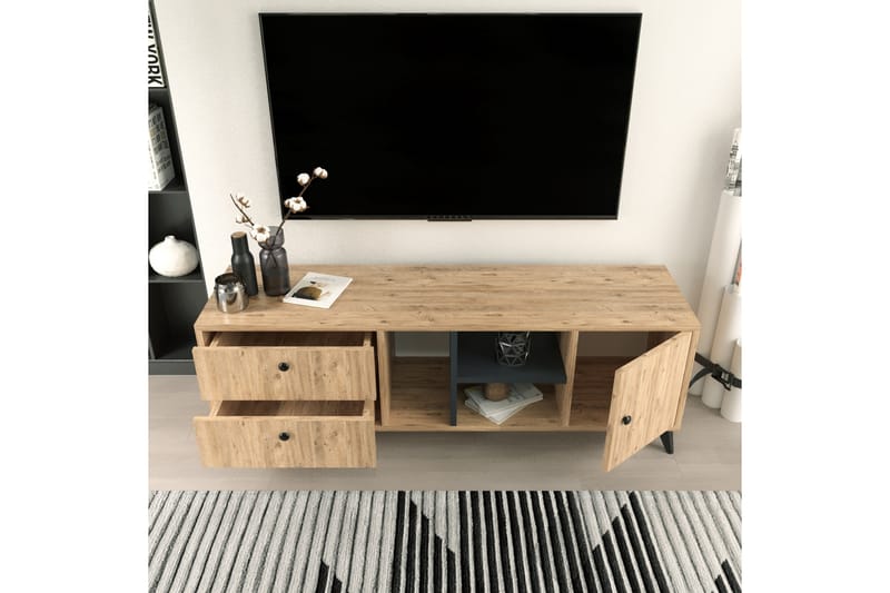 FAMRON Tv-bänk 150 cm Natur - Möbler - Vardagsrum - Tv-möbler & mediamöbler - Tv-bänkar