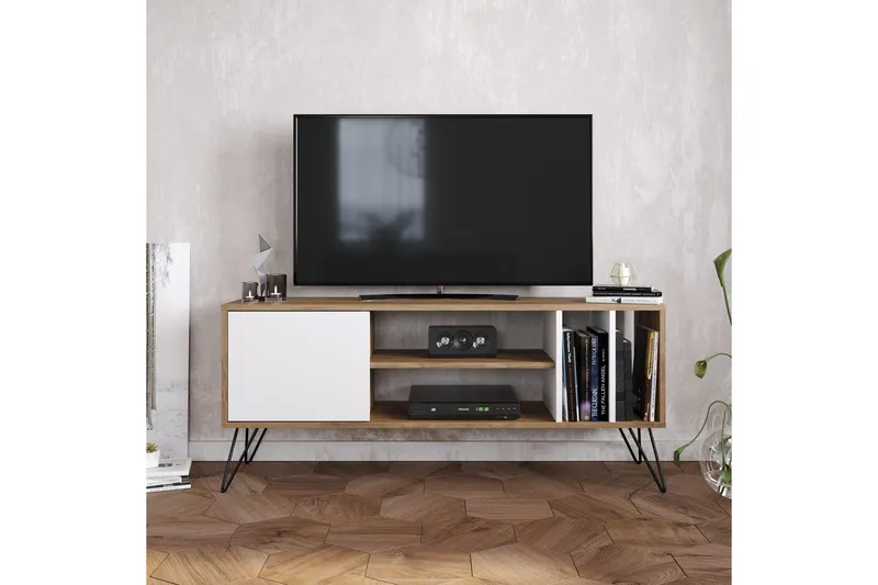 Ficociello TV-Bänk 140 cm - Valnöt|Svart|Vit - Möbler - Vardagsrum - Tv-möbler & mediamöbler - Tv-bänkar