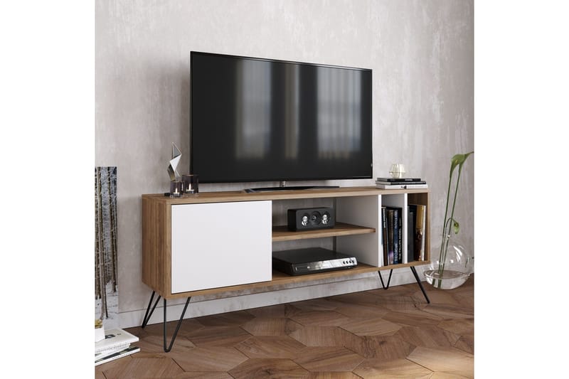 Ficociello TV-Bänk 140 cm - Valnöt|Svart|Vit - Möbler - Vardagsrum - Tv-möbler & mediamöbler - Tv-bänkar