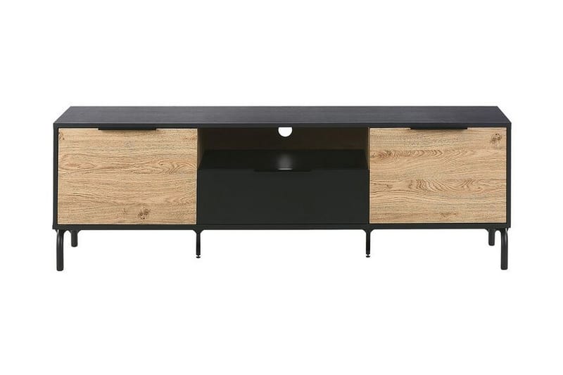 FINCHLEY TV-bänk 160x41 cm Svart/Ljusbrun - Möbler - Vardagsrum - Tv-möbler & mediamöbler - Tv-bänkar