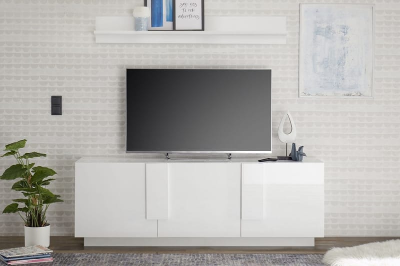 FREGA Tv-bänk 182 cm Vit - Möbler - Vardagsrum - Tv-möbler & mediamöbler - Tv-bänkar