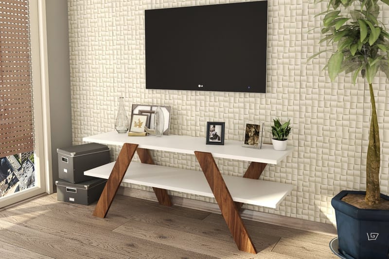 FRINNESTAD TV-bänk 120 cm Vit - Möbler - Vardagsrum - Tv-möbler & mediamöbler - Tv-bänkar