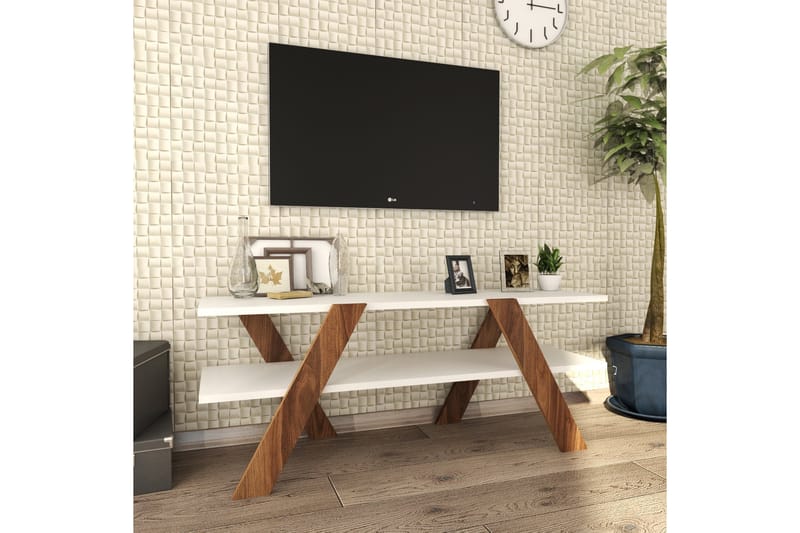 FRINNESTAD TV-bänk 120 cm Vit - Möbler - Vardagsrum - Tv-möbler & mediamöbler - Tv-bänkar