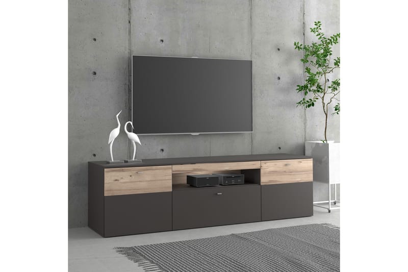 FULSBY TV-Bänk 209,8 cm Grå/Brun - Möbler - Vardagsrum - Tv-möbler & mediamöbler - Tv-bänkar