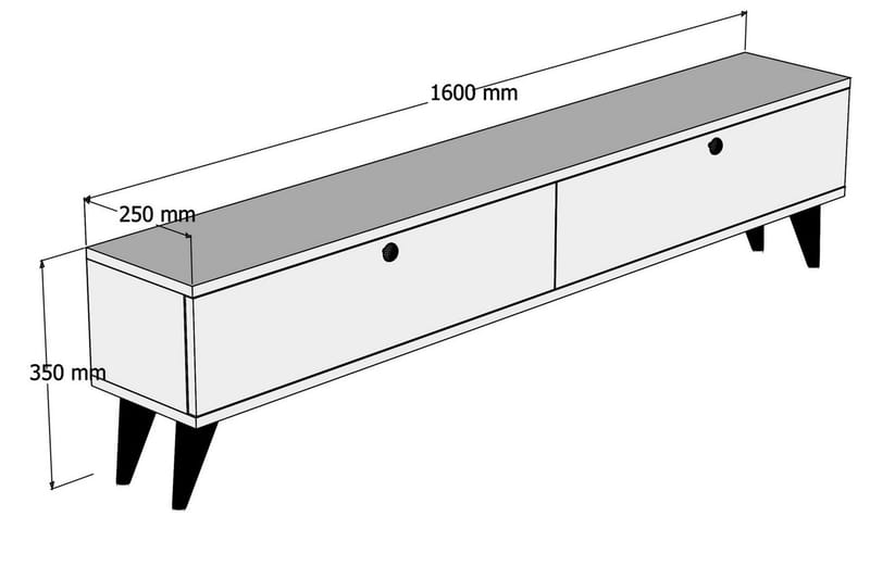 Gersby TV-Bänk 160 cm - Vit - Möbler - Vardagsrum - Tv-möbler & mediamöbler - Tv-bänkar