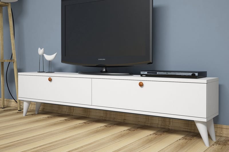 Gersby TV-Bänk 160 cm - Vit - Möbler - Vardagsrum - Tv-möbler & mediamöbler - Tv-bänkar