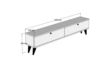 Gersby TV-Bänk 160 cm - Vit/Brun - Möbler - Vardagsrum - Tv-möbler & mediamöbler - Tv-bänkar
