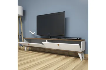 Gersby TV-Bänk 160 cm - Vit/Brun - Möbler - Vardagsrum - Tv-möbler & mediamöbler - Tv-bänkar