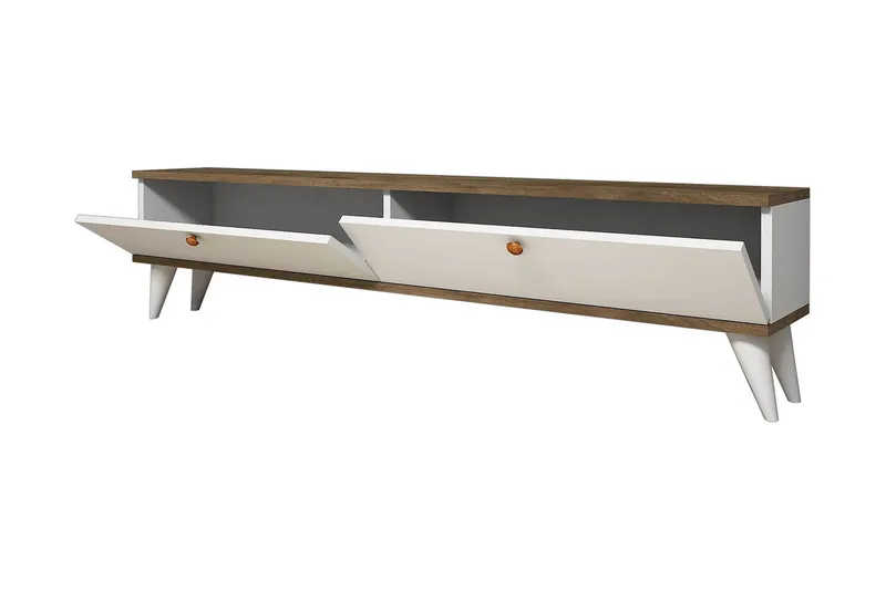 Gersby TV-Bänk 160 cm - Vit/Brun - Möbler - Vardagsrum - Tv-möbler & mediamöbler - Tv-bänkar