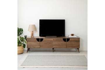 Grotte Tv Bänk 180 cm med Förvaring i Valnöt - Brun - Möbler - Vardagsrum - Tv-möbler & mediamöbler - Tv-bänkar