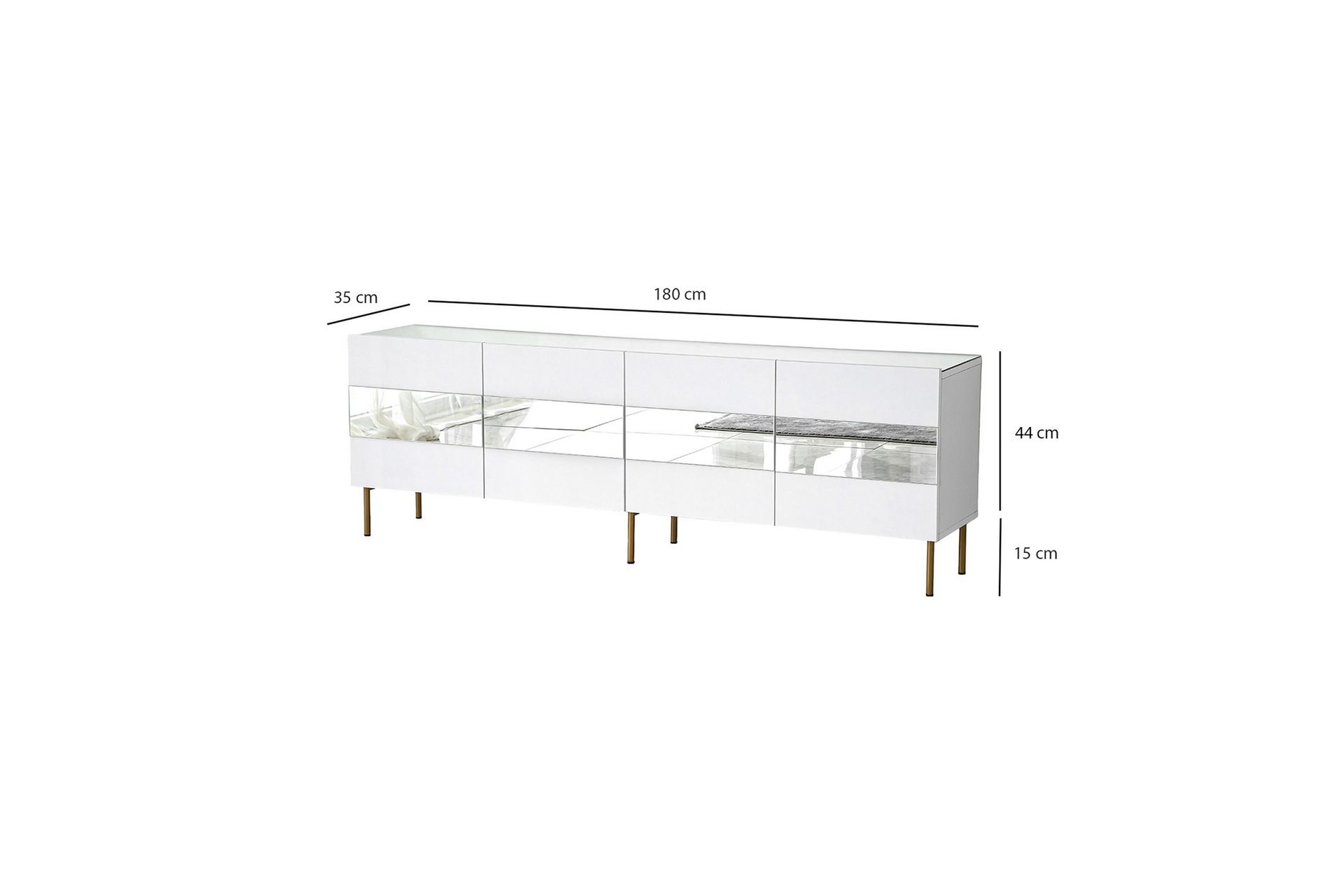 HARIPALA Tv-bänk 180 cm Guld - Möbler - Vardagsrum - Tv-möbler & mediamöbler - Tv-bänkar