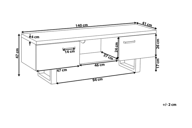 Harvley TV-Bänk 140 cm - Trä/Natur - Möbler - Vardagsrum - Tv-möbler & mediamöbler - Tv-bänkar