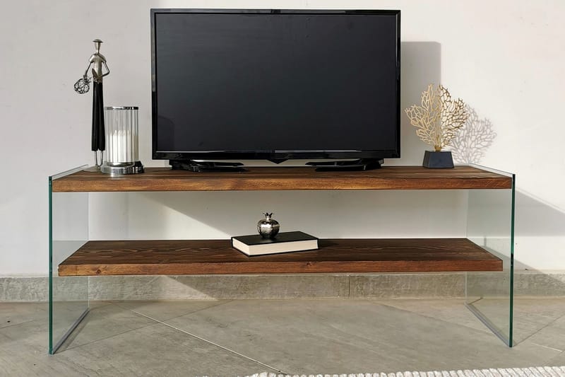HASHAWAY TV-Bänk 120 cm Valnöt - Möbler - Vardagsrum - Tv-möbler & mediamöbler - Tv-bänkar