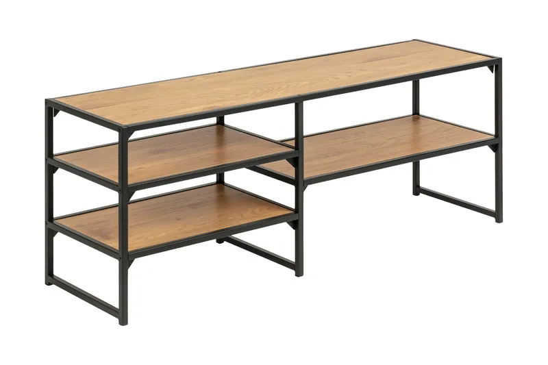 Hasslevik Golvstående TV Bänk 120 cm med Förvaring i Ek, Brun