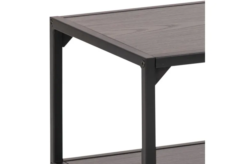 Hasslevik Tv-bänk 120 cm 3 Hyllor - Svart/Matt Svart - Möbler - Vardagsrum - Tv-möbler & mediamöbler - Tv-bänkar