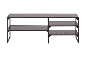 Hasslevik Tv-bänk 120 cm 3 Hyllor - Svart/Matt Svart - Möbler - Vardagsrum - Tv-möbler & mediamöbler - Tv-bänkar
