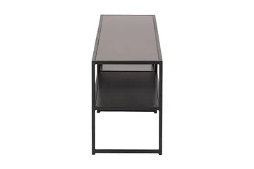Hasslevik Tv-bänk 120 cm 3 Hyllor - Svart/Matt Svart - Möbler - Vardagsrum - Tv-möbler & mediamöbler - Tv-bänkar