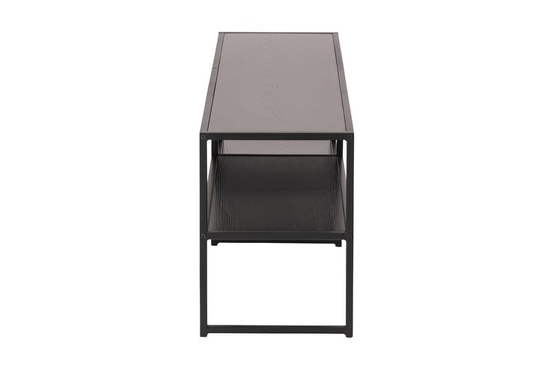 Hasslevik Tv-bänk 120 cm 3 Hyllor - Svart/Matt Svart - Möbler - Vardagsrum - Tv-möbler & mediamöbler - Tv-bänkar