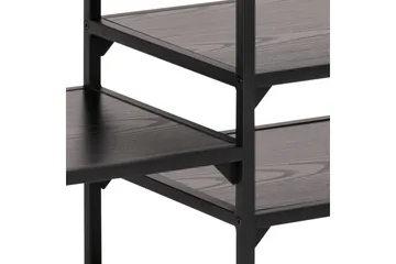 Hasslevik Tv-bänk 120 cm 3 Hyllor - Svart/Matt Svart - Möbler - Vardagsrum - Tv-möbler & mediamöbler - Tv-bänkar