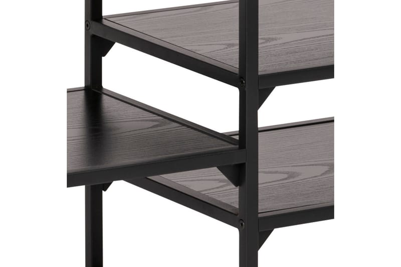 Hasslevik Tv-bänk 120 cm 3 Hyllor - Svart/Matt Svart - Möbler - Vardagsrum - Tv-möbler & mediamöbler - Tv-bänkar