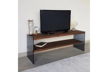 Heglar Golvstående TV Bänk 120 cm med Förvaring i Valnöt - Brun - Möbler - Vardagsrum - Tv-möbler & mediamöbler - Tv-bänkar