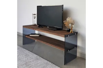 Heglar Golvstående TV Bänk 120 cm med Förvaring i Valnöt - Brun - Möbler - Vardagsrum - Tv-möbler & mediamöbler - Tv-bänkar