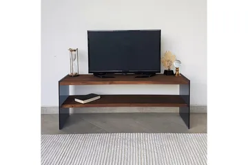 Heglar Golvstående TV Bänk 120 cm med Förvaring i Valnöt - Brun - Möbler - Vardagsrum - Tv-möbler & mediamöbler - Tv-bänkar