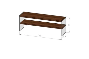 Heglar TV-Bänk 120 cm - Valnöt - Möbler - Vardagsrum - Tv-möbler & mediamöbler - Tv-bänkar