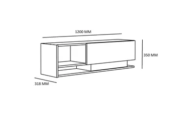 Hejde TV-Bänk 120 cm - Vit - Möbler - Vardagsrum - Tv-möbler & mediamöbler - Tv-bänkar