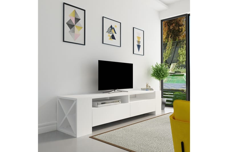 Hejde TV-Bänk 155 cm - Vit - Möbler - Vardagsrum - Tv-möbler & mediamöbler - Tv-bänkar