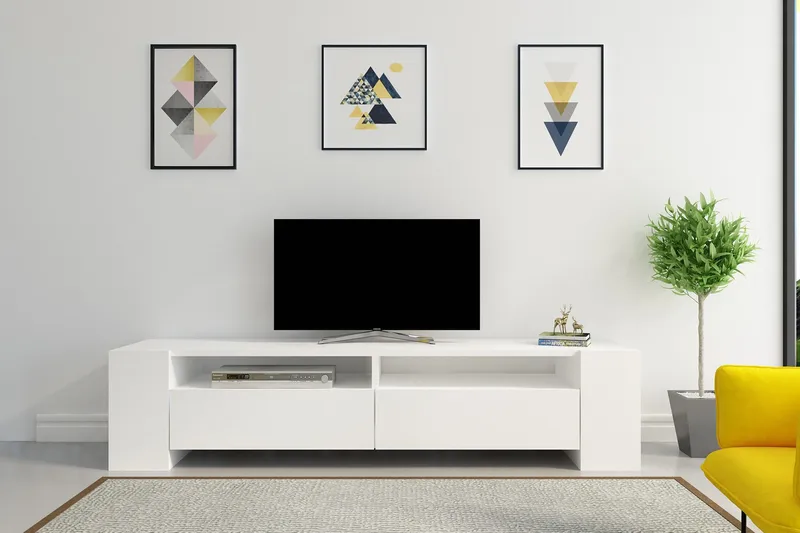 Hejde TV-Bänk 155 cm - Vit - Möbler - Vardagsrum - Tv-möbler & mediamöbler - Tv-bänkar