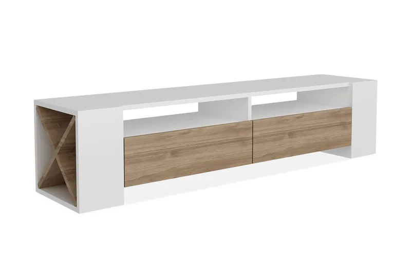 Hejde TV-Bänk 155 cm - Vit/Brun - Möbler - Vardagsrum - Tv-möbler & mediamöbler - Tv-bänkar