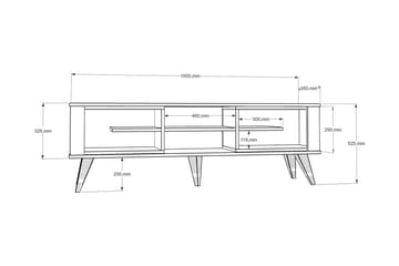 Hejde TV-Bänk 160 cm - Brun/Vit - Möbler - Vardagsrum - Tv-möbler & mediamöbler - Tv-bänkar