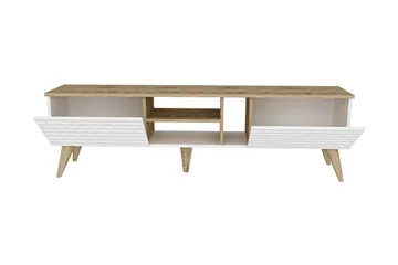Hejde TV-Bänk 180 cm - Vit/Brun - Möbler - Vardagsrum - Tv-möbler & mediamöbler - Tv-bänkar