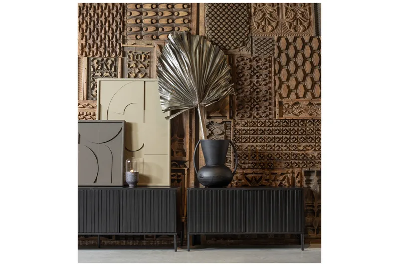 Hemlinge TV-bänk 150 cm - Svart - Möbler - Vardagsrum - Tv-möbler & mediamöbler - Tv-bänkar