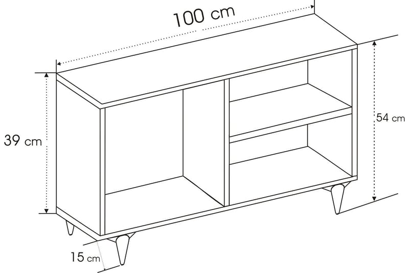 Hensiek TV-Bänk 100 cm - Antracit - Möbler - Vardagsrum - Tv-möbler & mediamöbler - Tv-bänkar
