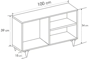 Hensiek TV-Bänk 100 cm - Trä/Natur - Möbler - Vardagsrum - Tv-möbler & mediamöbler - Tv-bänkar